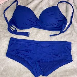 Two-piece blue bathing suit M